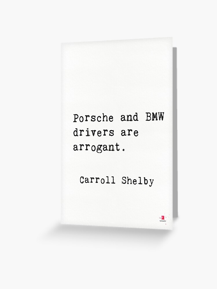 Carroll Shelby Quote Greeting Card By Pagarelov Redbubble