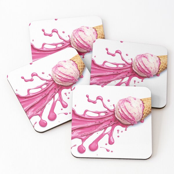 Item preview, Pink ice cream cone melt designed and sold by anytka.