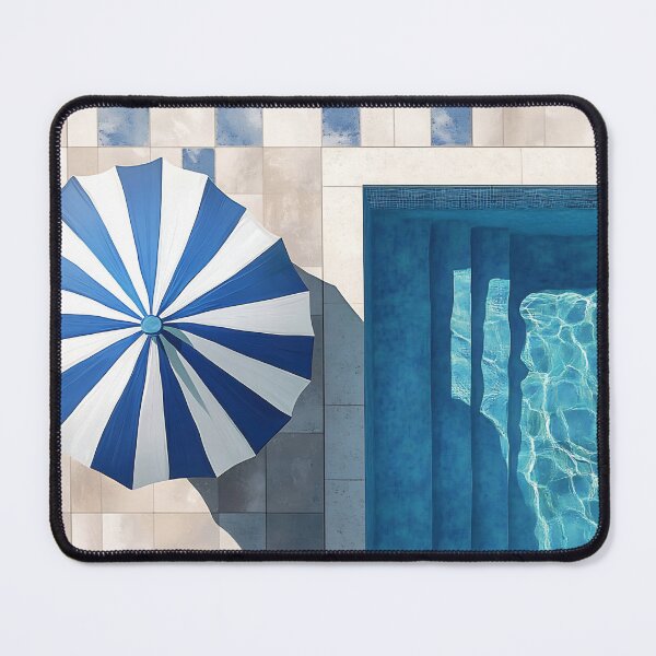 Item preview, Relaxing by a blue pool with stripes designed and sold by anytka.