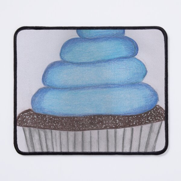 Item preview, Chocolate cupcake with blue icing  designed and sold by Artbysarah23.