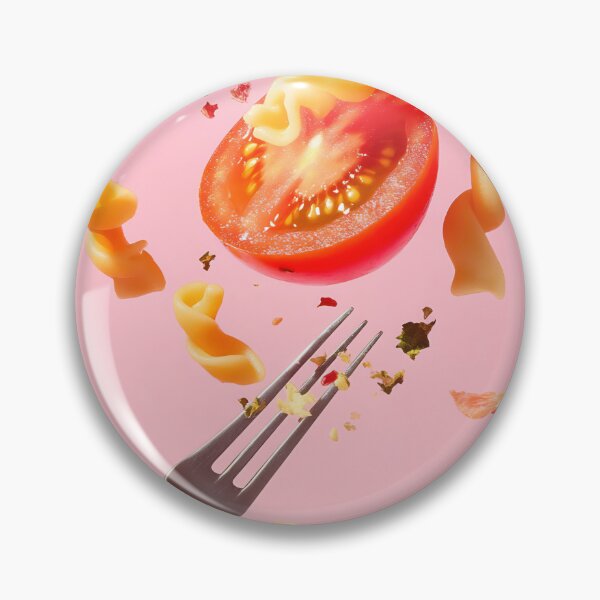 Item preview, Pink backdrop: spiral pasta & tomato designed and sold by anytka.