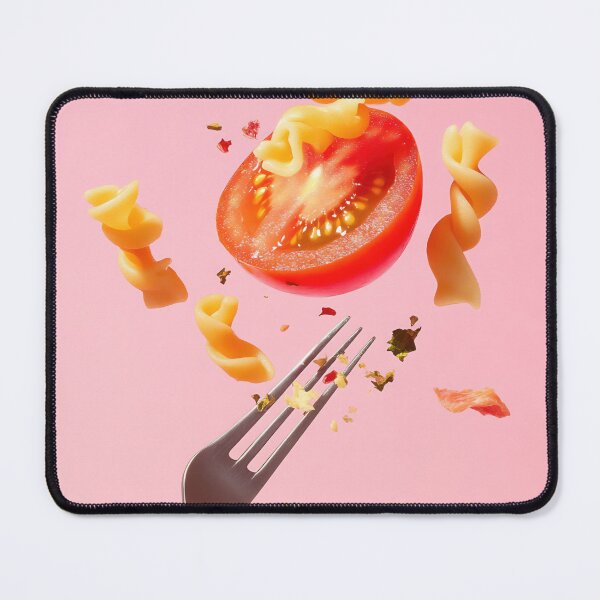 Item preview, Pink backdrop: spiral pasta & tomato designed and sold by anytka.