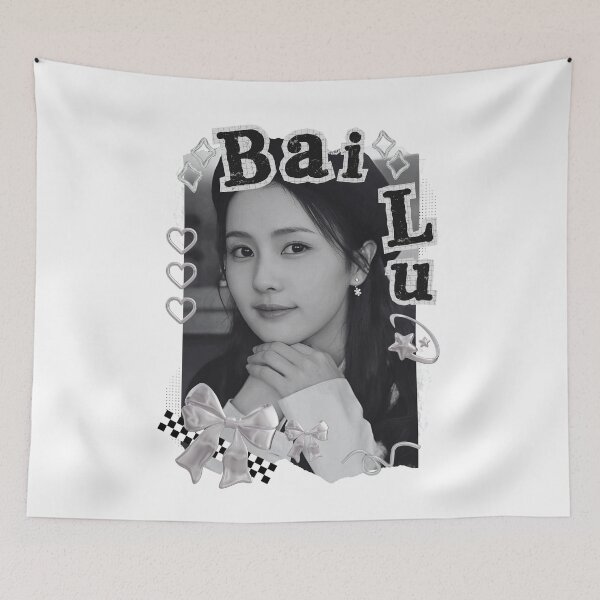 Item preview, Bai Lu Chinese Drama Actress Black and White Collage Design designed and sold by AJUNICE STUDIO.
