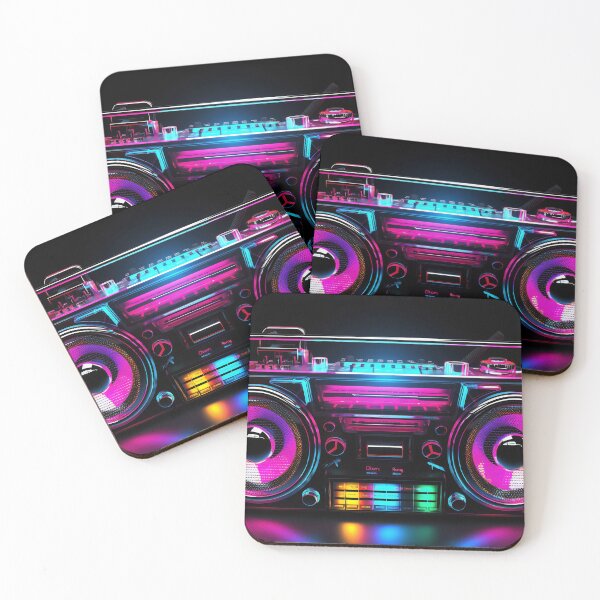 Item preview, Neon-Lit Boombox designed and sold by anytka.