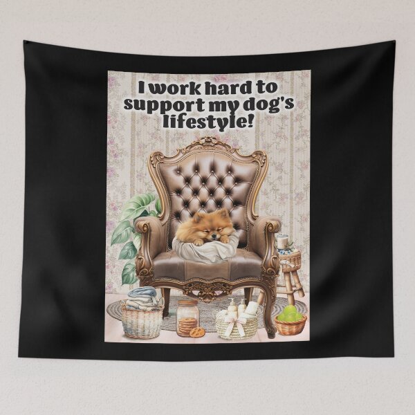 Item preview, Work Hard for Pomeranian designed and sold by Karen Wood.