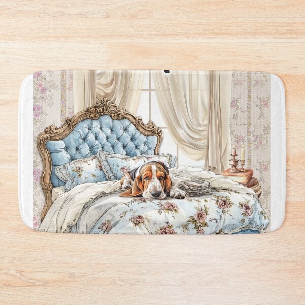 Item preview, Work Hard for Basset Bed designed and sold by Karen Wood.