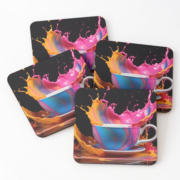 Item preview, Colorful Cup with Dynamic Paint Splash designed and sold by anytka.