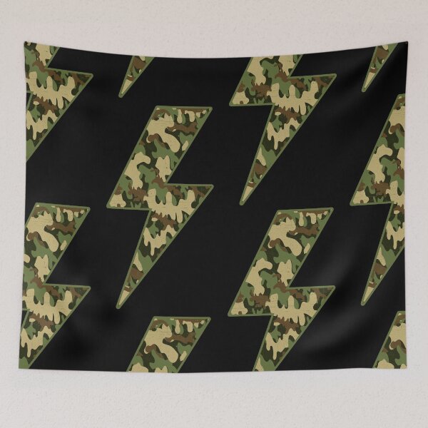 Item preview, CAMO LIGHTNING BOLT Bold Rugged Tactical Energetic Adventurous designed and sold by RoadTripWear.