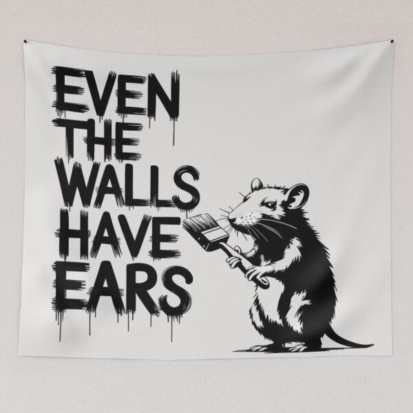 Item preview, Rat - Even the Walls Have Ears designed and sold by 123ks.