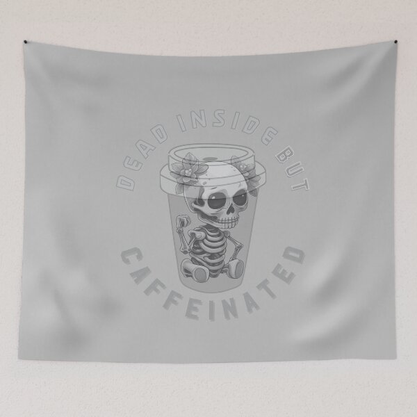 Item preview, Dead Inside But Caffeinated Skeletons Drinking Coffee Funny Skeletons Halloween Gifts for Coffee Lovers Skull Spooky designed and sold by MatthewViews.