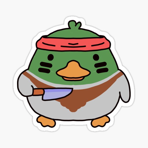 Aperçu de l'œuvre Canard colvert de guerre avec couteau créée et vendue par DrawNeres.