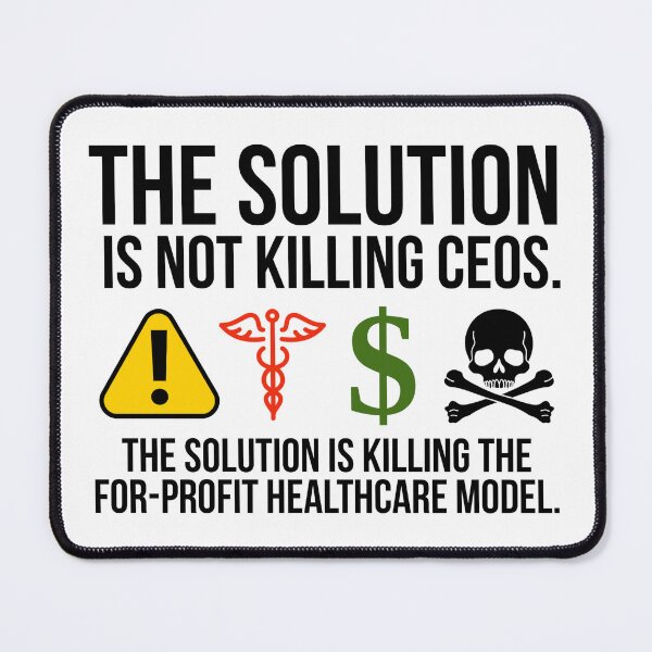 Item preview, The solution is killing the for-profit healthcare model. designed and sold by Rachel the Artist .