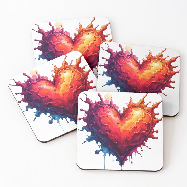 Item preview, Paint splashed heart  designed and sold by ArtOfNunus.