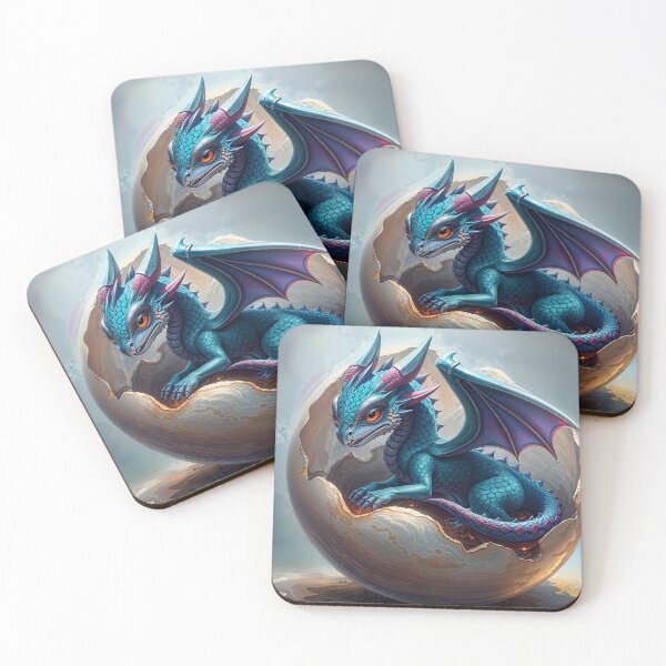 Item preview, Baby Blue Dragon in his Shell designed and sold by Skye Ryan-Evans.