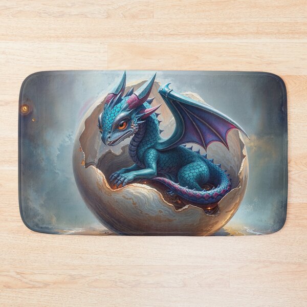 Item preview, Baby Blue Dragon in his Shell designed and sold by Skye Ryan-Evans.