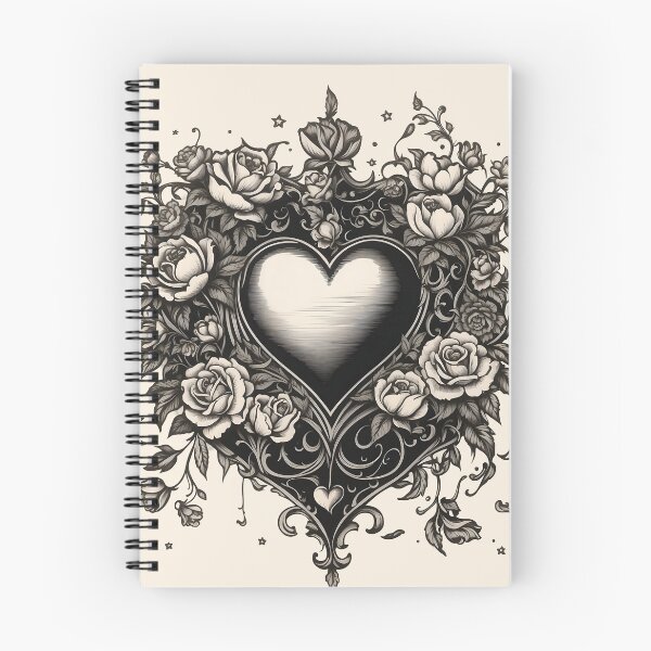 Item preview, Heart Illustration Victorian style designed and sold by Printicato.
