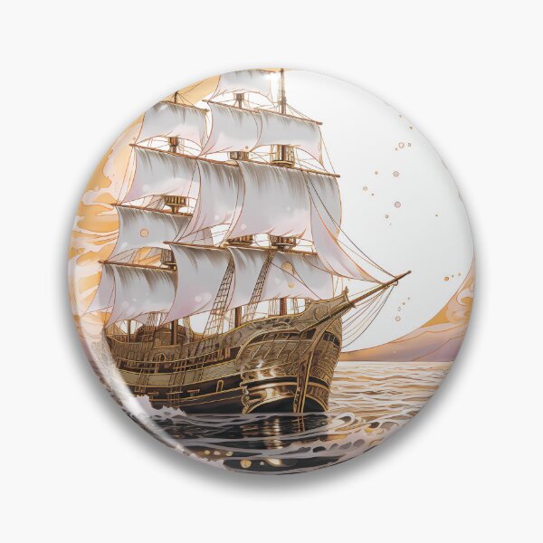 Item preview, Old sailing ship at sea.Antique. designed and sold by MagelliShop.