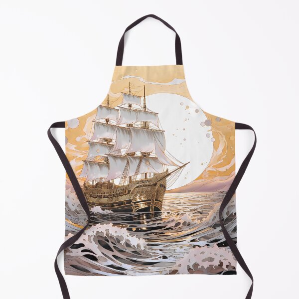 Item preview, Old sailing ship at sea.Antique. designed and sold by MagelliShop.