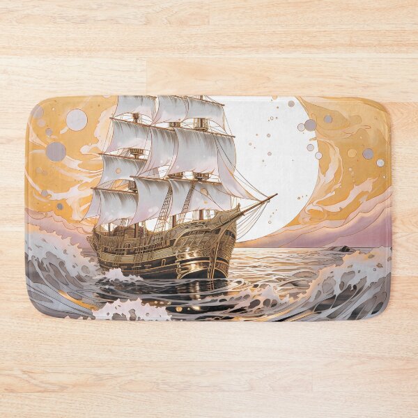 Item preview, Old sailing ship at sea.Antique. designed and sold by MagelliShop.