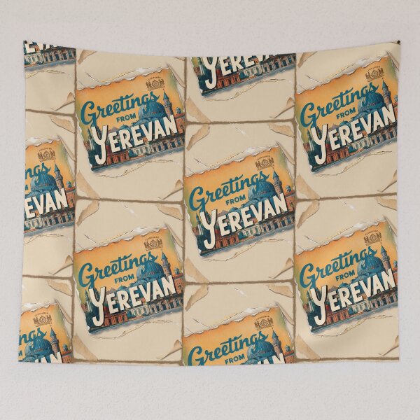 Item preview, Yerevan Vintage Travel Retro Postcard Design designed and sold by TravelPostcardGems.