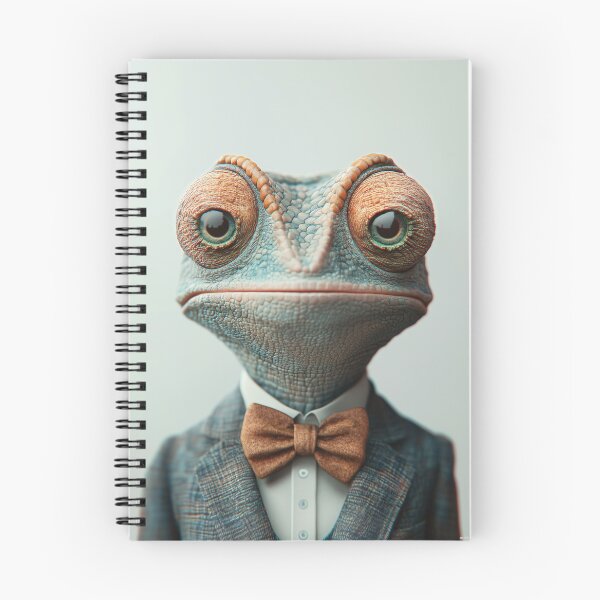 Item preview, chameleon with suit and bow tie designed and sold by posterwerk.