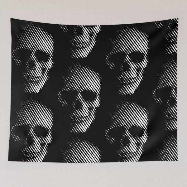 Item preview, ABSTRACT SKULL LINES Edgy Bold Modern Gothic Artistic designed and sold by RoadTripWear.