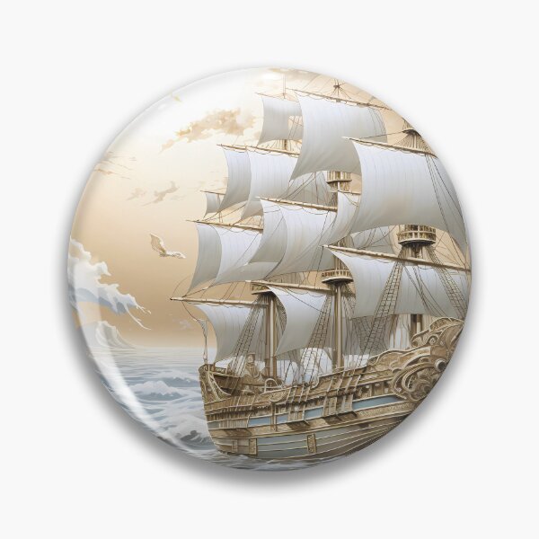 Item preview, Old sailing ship at sea.Antique. designed and sold by MagelliShop.