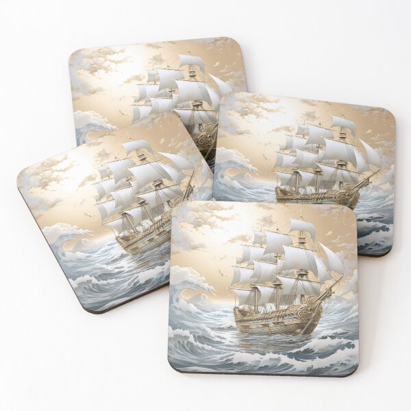 Item preview, Old sailing ship at sea.Antique. designed and sold by MagelliShop.