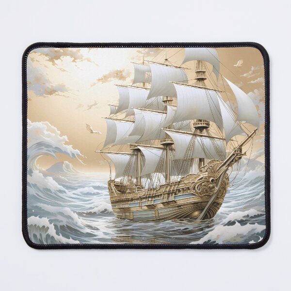 Item preview, Old sailing ship at sea.Antique. designed and sold by MagelliShop.