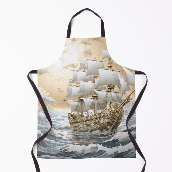 Item preview, Old sailing ship at sea.Antique. designed and sold by MagelliShop.