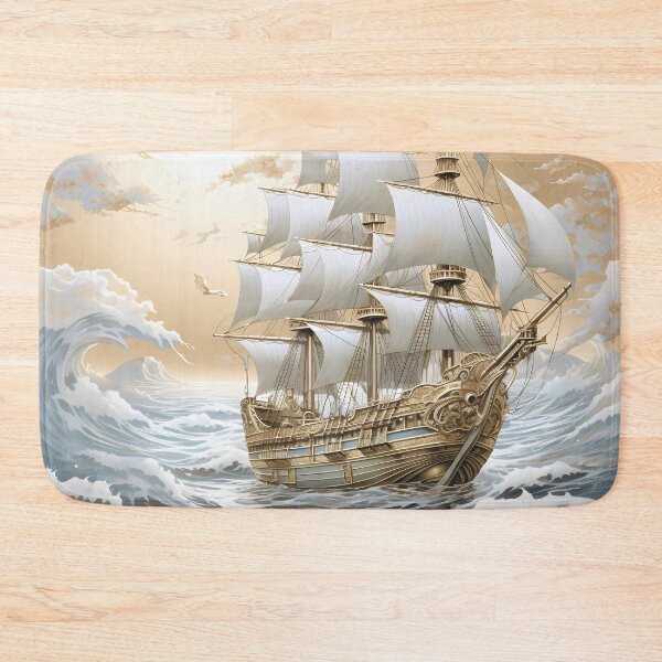 Item preview, Old sailing ship at sea.Antique. designed and sold by MagelliShop.