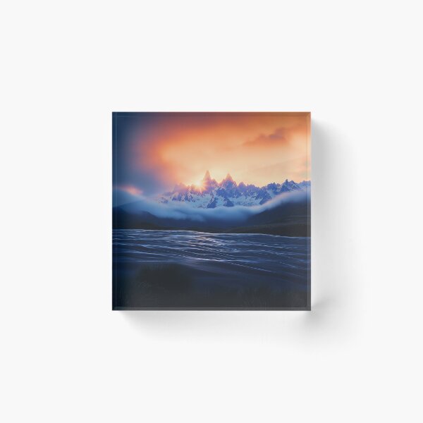 Item preview, Mountain Dreamscape - Sunset Mountains Landscape, Fantasy Landscape  designed and sold by Fantasy Masterpiece.