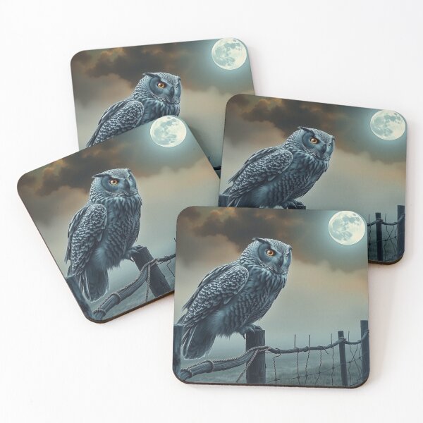 Item preview, Wild Grey Owl on a Fence designed and sold by Skye Ryan-Evans.
