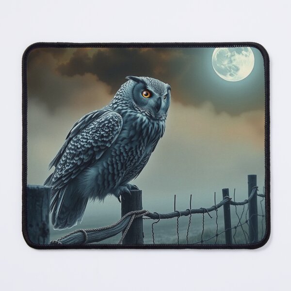 Item preview, Wild Grey Owl on a Fence designed and sold by Skye Ryan-Evans.