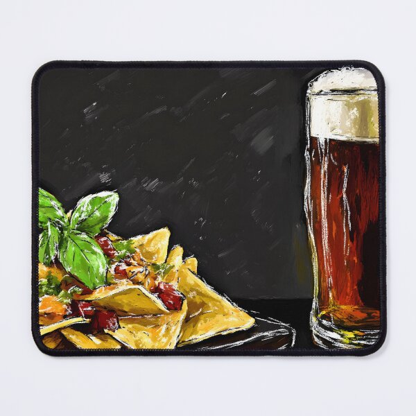 Item preview, Stack of Quesadillas with Chorizo and Amber Ale in a Pub Food Setting designed and sold by OlfactoART Studio.