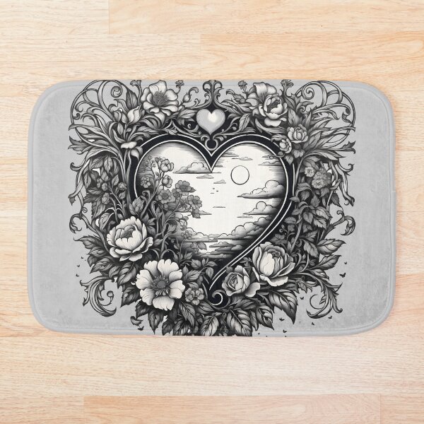 Item preview, Heart Illustration Victorian style designed and sold by Printicato.