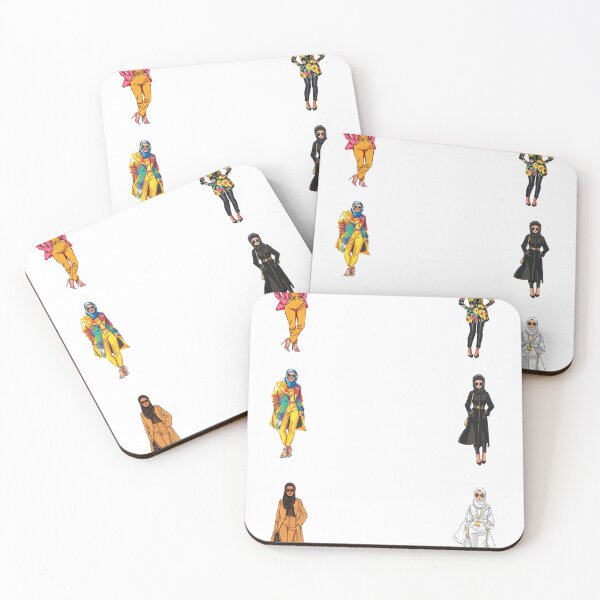 Item preview, Chic Hijab Fashion Stickers – Six Trendy Designs for Stylish Decor designed and sold by ThisTee.