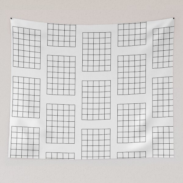 Item preview, Geometric Grid Designs: Minimalist Black & White Line Art designed and sold by RM-Journey.