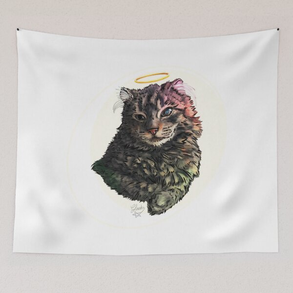 Item preview, Over the raindbow bridge - tabby cat : rescue cat designed and sold by Made-by-Anxiety.