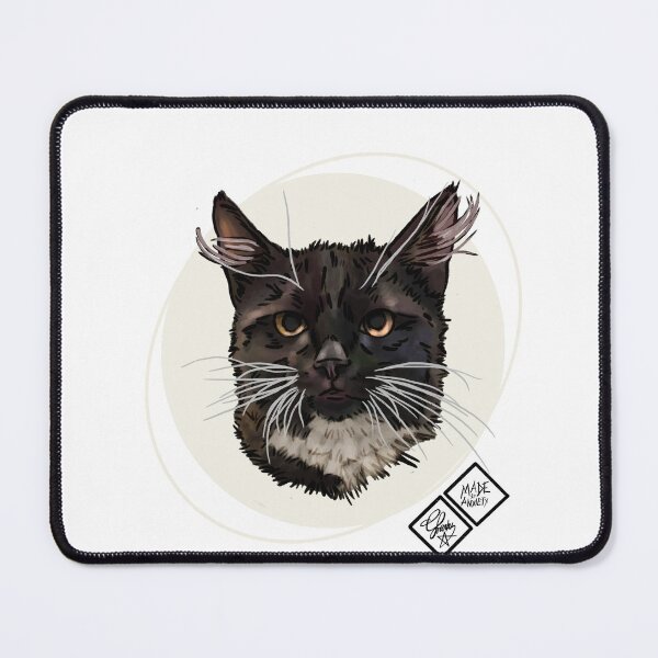 Item preview, Boo the cat found on halloween: Rescue cat designed and sold by Made-by-Anxiety.