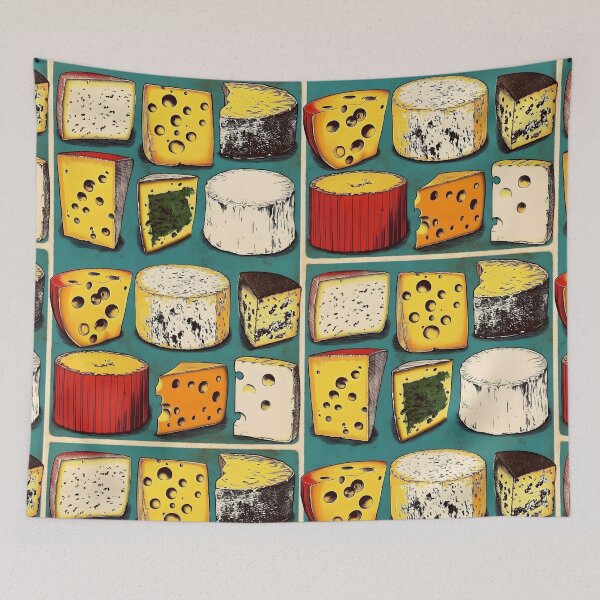 Item preview, Farm Fresh Cheese Selection - Healthy, Protein-Rich Varieties Showcased in Vibrant Colors designed and sold by OlfactoART Studio.