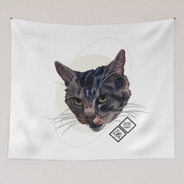 Item preview, Licking Lips: rescue cat designed and sold by Made-by-Anxiety.