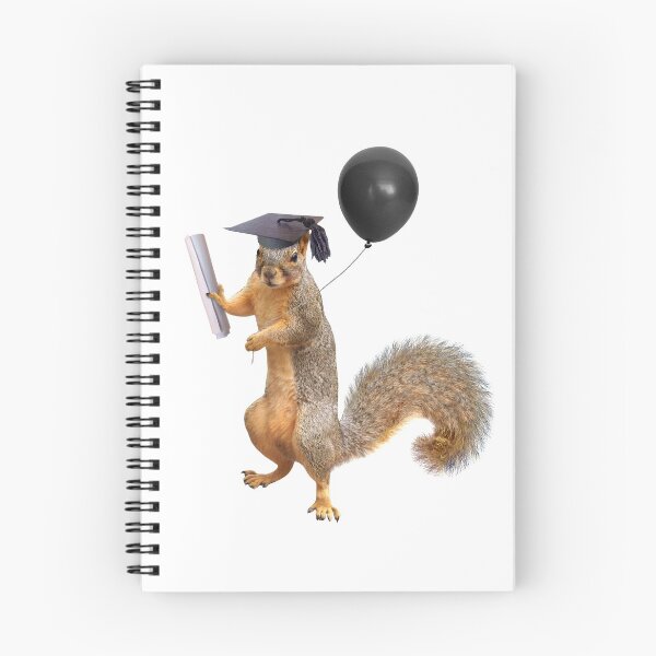 Item preview, Squirrel Grad with Diploma and Balloon designed and sold by catsclips.