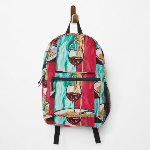 Item preview, Red Wine and Italian Spaghetti Playful Noodles and Vibrant Background Generative AI Digital Abstract Art designed and sold by OlfactoART Studio.