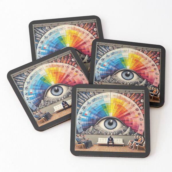Item preview, Colorful .eye mural captivating people with its vivid rainbow hues designed and sold by hardingcarl2.