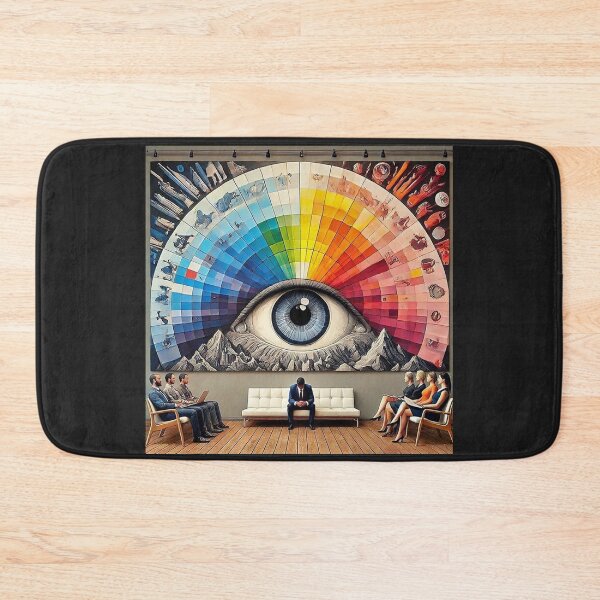 Item preview, Colorful .eye mural captivating people with its vivid rainbow hues designed and sold by hardingcarl2.