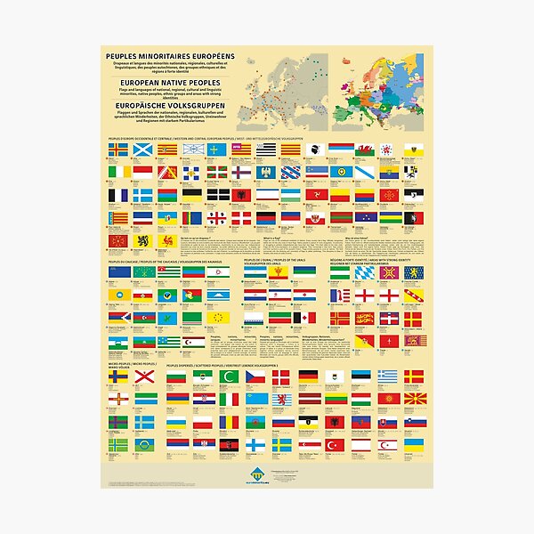 Item preview, Affiches des drapeaux des peuples minoritaires d'Europe designed and sold by Multinatio.