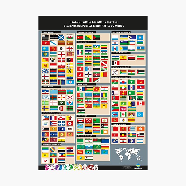 Item preview, Affiches des drapeaux des peuples minoritaires du monde designed and sold by Multinatio.