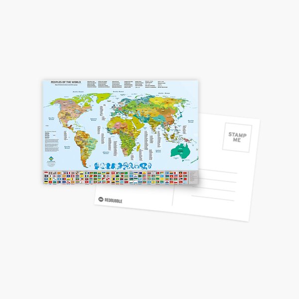 Aperçu de l'œuvre Carte des peuples du monde créée et vendue par Multinatio.