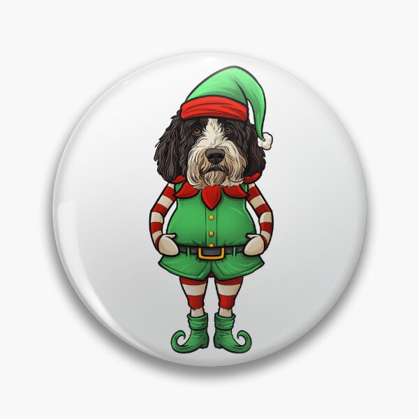 Item preview, Funny Christmas Elf Sheepadoodle Dog designed and sold by whyitsme.